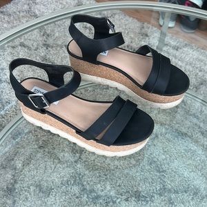 Steve Madden Wedge Sandals, Size 7, Fair Condition